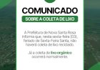 Coleta de recicláveis será suspensa na Sexta-Feira Santa em Nova Santa Rosa