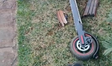 Criança fica ferida após colisão entre patinete elétrico e automóvel em Nova Santa Rosa