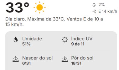 Previsão do Tempo para a  região Oeste do Paraná com calor e no domingo chuva