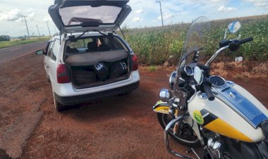 Ação do BPRv na PR-364 resulta em prisão por embriaguez ao volante e apreensão de pneus contrabandeados