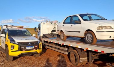 Condutor foge de abordagem da BPRv e abandona veículo em rodovia de Marechal Cândido Rondon