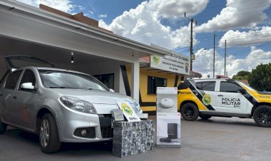 ROTAM apreende veículo com celulares ocultos em compartimento secreto na PR-182, em Palotina
