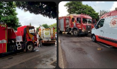 Incêndio em Marechal Rondon mobiliza bombeiros e SAMU