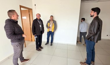 Vistoria técnica avalia retomada das obras da sede do BPFRON em Marechal Rondon