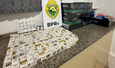 ROTAM apreende medicamentos emagrecedores e eletrônicos na BR-369 em Corbélia