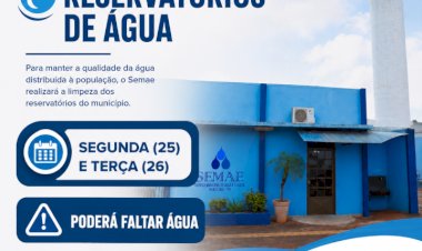 Limpeza de reservatórios pode afetar abastecimento de água em Mercedes na próxima semana