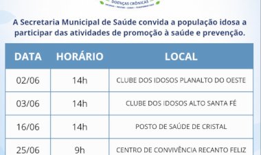 Programa Saúde em Equilíbrio atenderá idosos da sede e distritos de Nova Santa Rosa