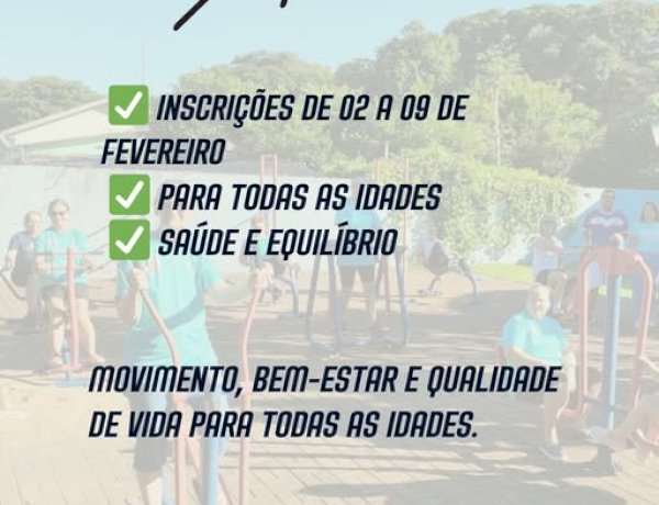 Inscrições abertas para o programa Academia da Saúde na sede e nos distritos