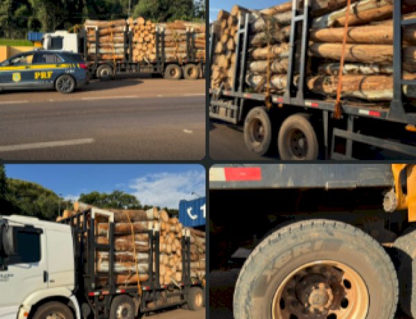 PRF flagra caminhão com 15 toneladas de excesso de carga e motorista com CNH suspensa na BR-277
