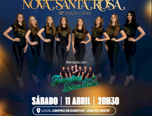 Reta final: poucos ingressos disponíveis para o Miss Nova Santa Rosa 2026