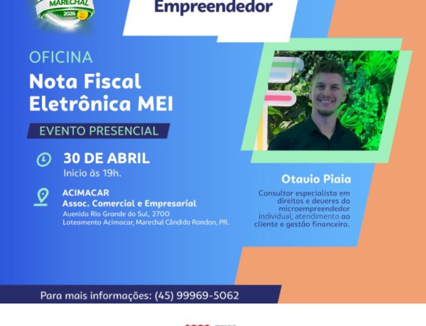 Prefeitura de Marechal Rondon promove oficina gratuita sobre Nota Fiscal Eletrônica