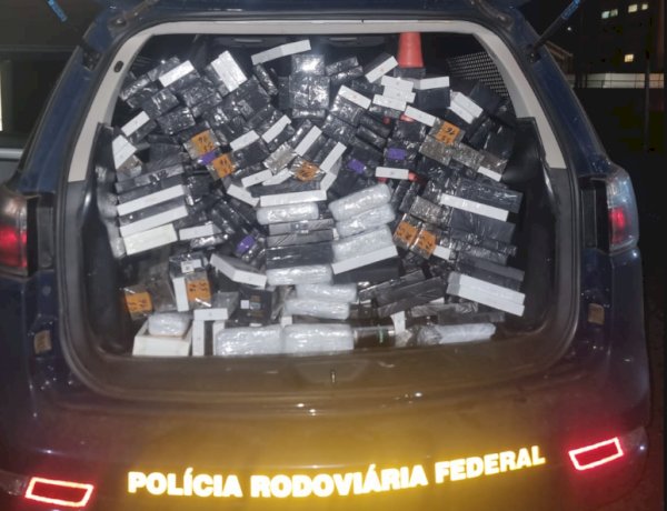 PRF apreende  medicamento e celulares contrabandeados do Paraguai na região