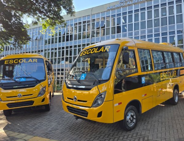 Marechal Rondon recebe dois novos ônibus escolares do programa Caminho da Escola