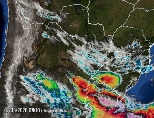 Previsão até domingo: Chuva chega hoje a noite e se estende até  sábado com frio e possibilidade de temporais