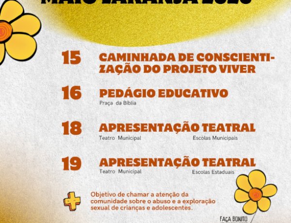 Nova Santa Rosa promove programação do Maio Laranja com foco na proteção de crianças e adolescentes