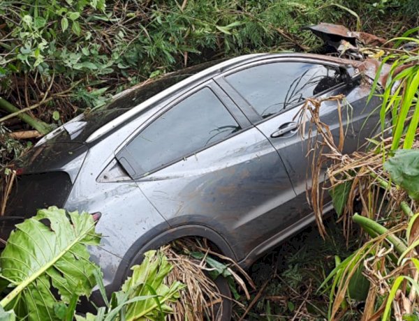 Acidente entre Corsa e HR-V deixa homem ferido na PR-239 em Quatro Pontes