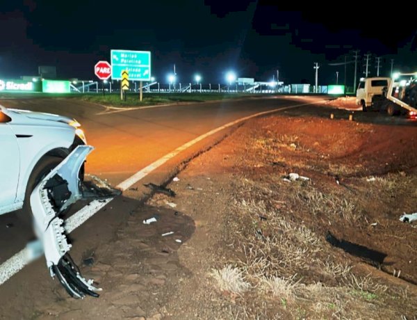 Acidente entre Amarok e Virtus deixa homem ferido na PR-182, em Maripá