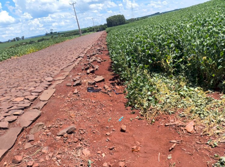 Motociclista fica ferido após acidente no interior de Novo Três Passos  é transferido para hospital em Toledo