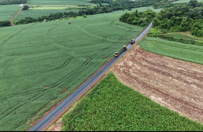 Pavimentação asfáltica é iniciada na Linha Concórdia em Marechal Cândido Rondon