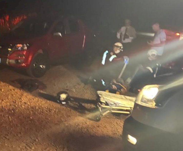 Motociclista fica ferido em acidente na PR-182 em Maripá