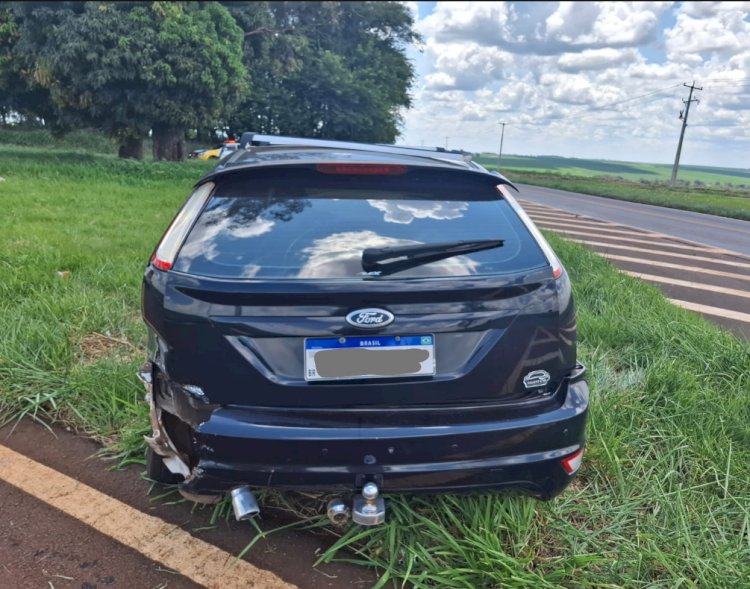 Acidente no trevo de Vila Nova deixa três pessoas feridas na PR-182 em Toledo