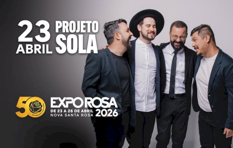Expo Rosa 2026 terá show gospel com Projeto Sola na noite de abertura
