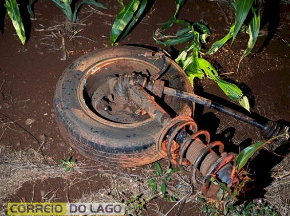 Jovem fica ferido após capotamento na PR-495 entre Entre Rios do Oeste e Santa Helena