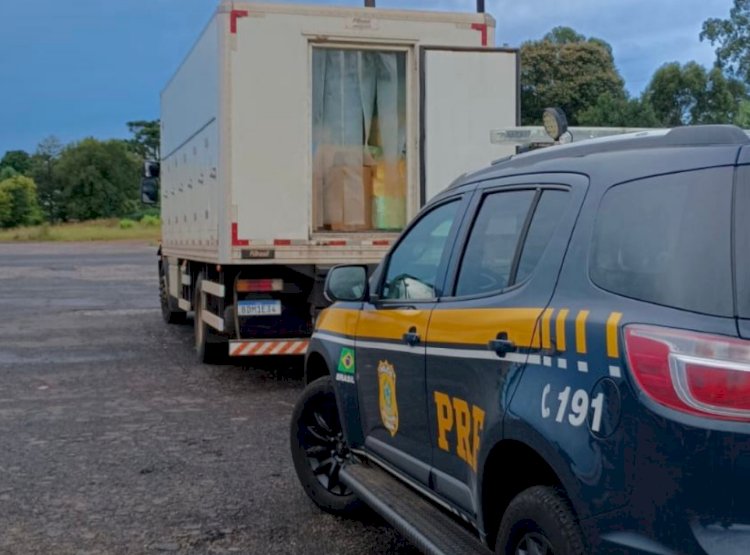 PRF apreende contrabando em meio à carga de sorvete