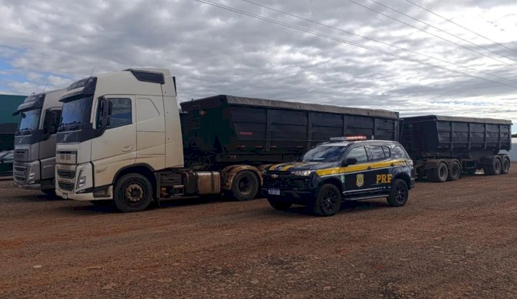 PRF flagra carretas com quase 70 toneladas de excesso de peso na BR-163 em Quatro Pontes