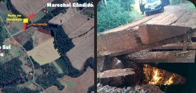 Mercedes investe R$ 160 mil em parceria com Marechal para construção de ponte rural