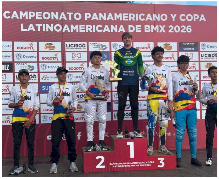 Luis Pereira conquista três pódios em competições de BMX na Colômbia