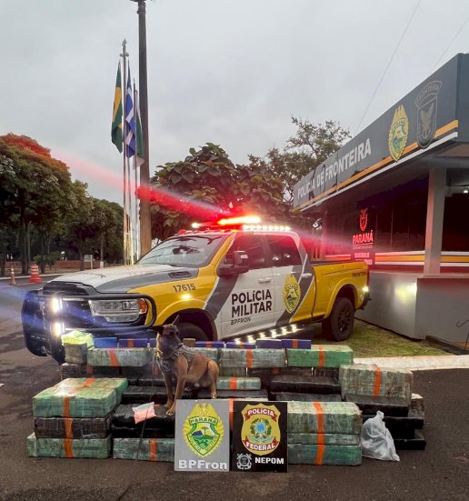 BPFRON e Polícia Federal apreendem mais de 930 quilos de maconha em Santa Helena