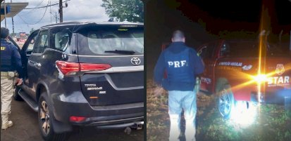 PRF recupera três caminhonetes Hilux furtadas em menos de 12 horas no Oeste do Paraná