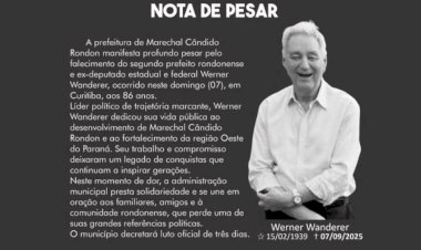 Prefeitura de Marechal Cândido Rondon decreta luto oficial pela morte do ex-prefeito Werner Wanderer