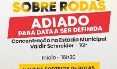 Passeio ciclístico deste sábado é adiado