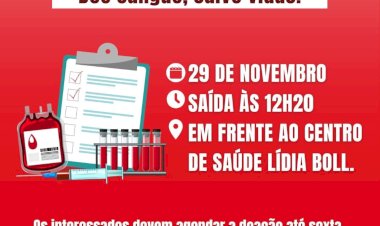 Caravana de  Nova Santa Rosa  para Doação de Sangue em Cascavel será realizada neste sábado