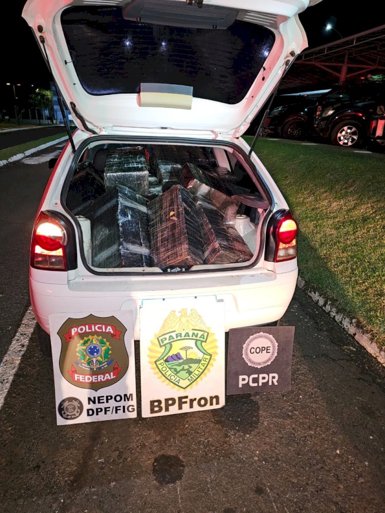 Em Foz operação policial  apreende mais de meia tonelada de droga, carro e homem é detido
