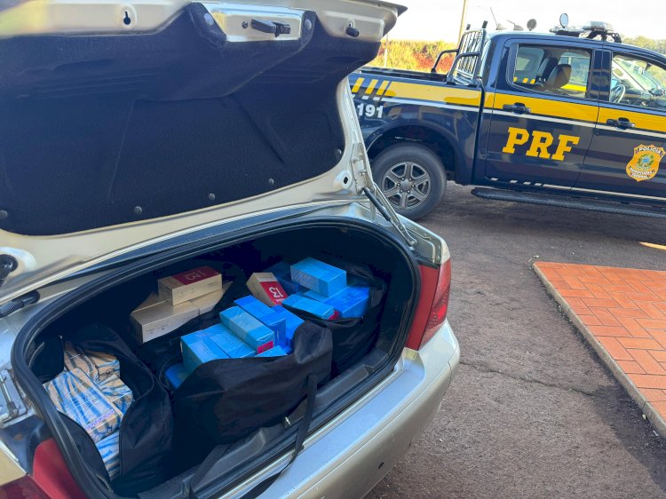 PRF apreende 150 celulares de origem estrangeira na BR-163,  que saíram de Guaíra.