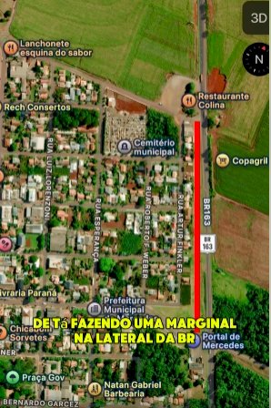 Prefeito de  Mercedes discute com DNIT solução para acesso na BR-163