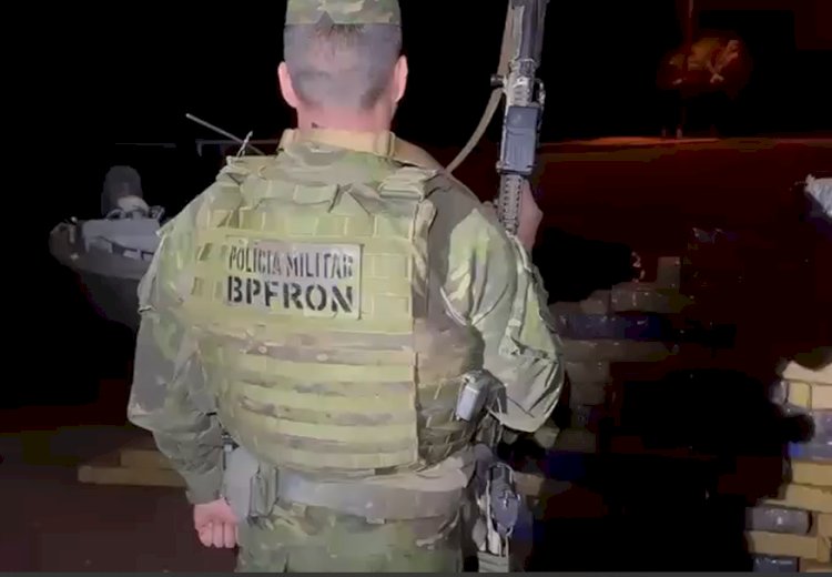 BPFRON, PF e PC apreendem mais de uma tonelada de maconha no Lago de Itaipu, em Santa Helena