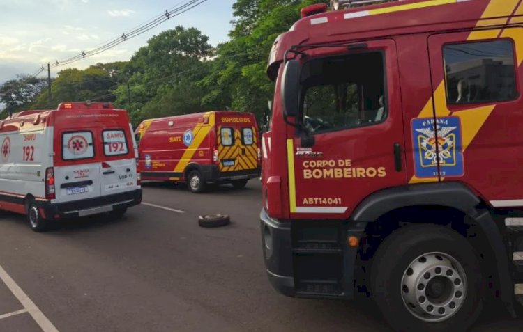 Idoso fica ferido em acidente no centro  de Marechal Cândido Rondon