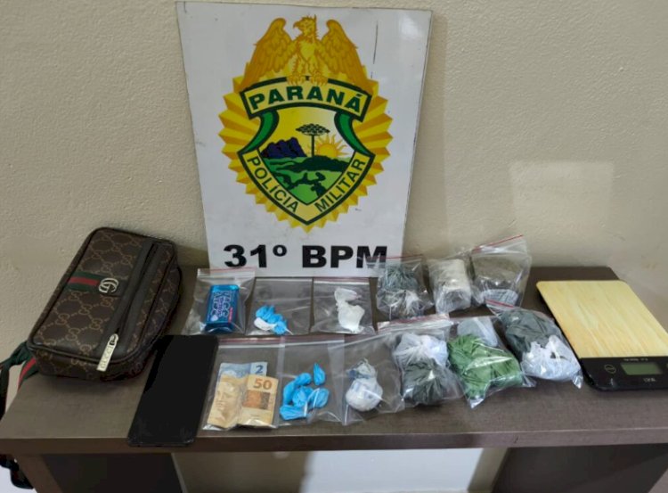 Polícia Militar estoura ponto de tráfico de drogas em Palotina; um homem é preso