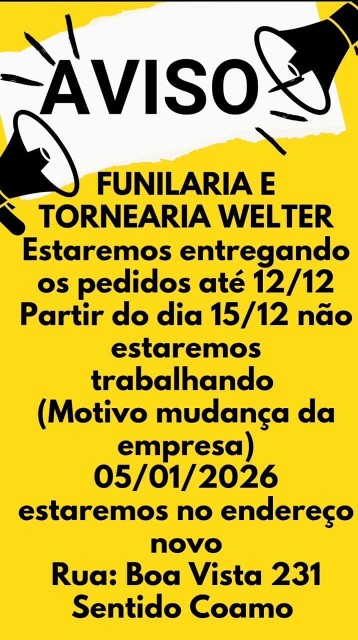Funilaria Welter muda de endereço e anuncia inauguração da nova sede com Tornearia em Nova Santa Rosa
