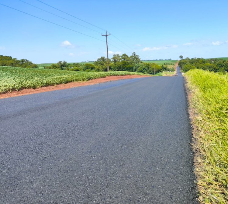 Obras na rodovia entre Alto Santa Fé e Santa Rita do Oeste estão na fase final
